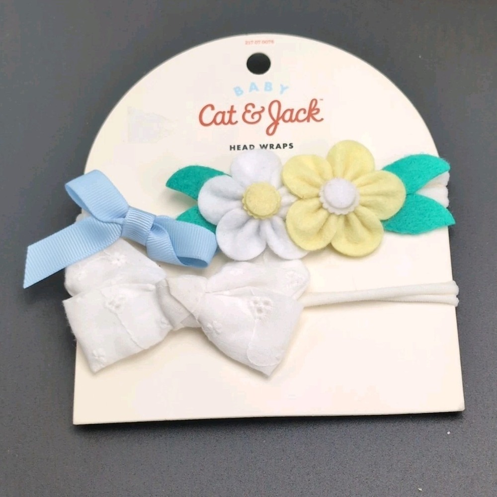 Cat & Jack Baby Girl's 3 Headbands New!